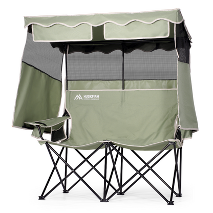 Double Beach Chair With Canopy Shade