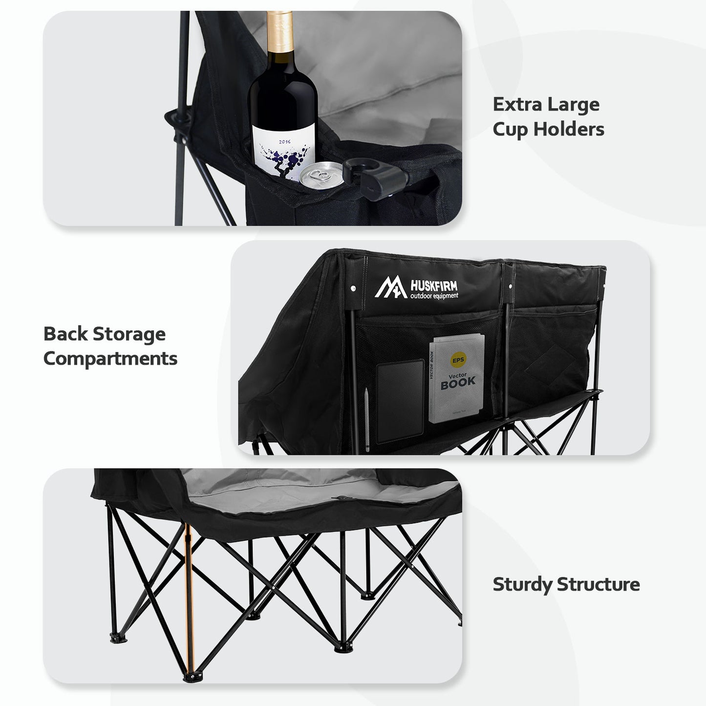 2 Person Camping Chair Oversized Loveseat Camping Chair