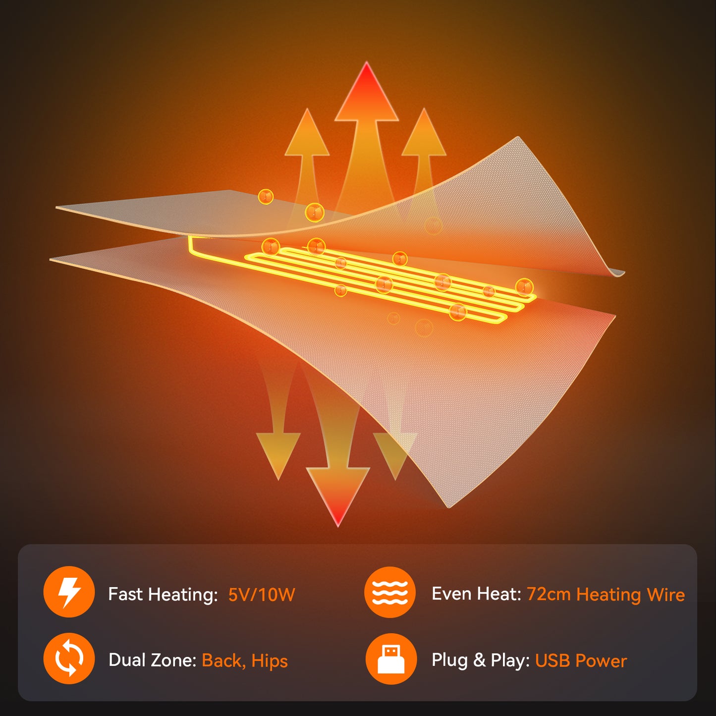 Heated Double Camping Chair（Battery Not Included）