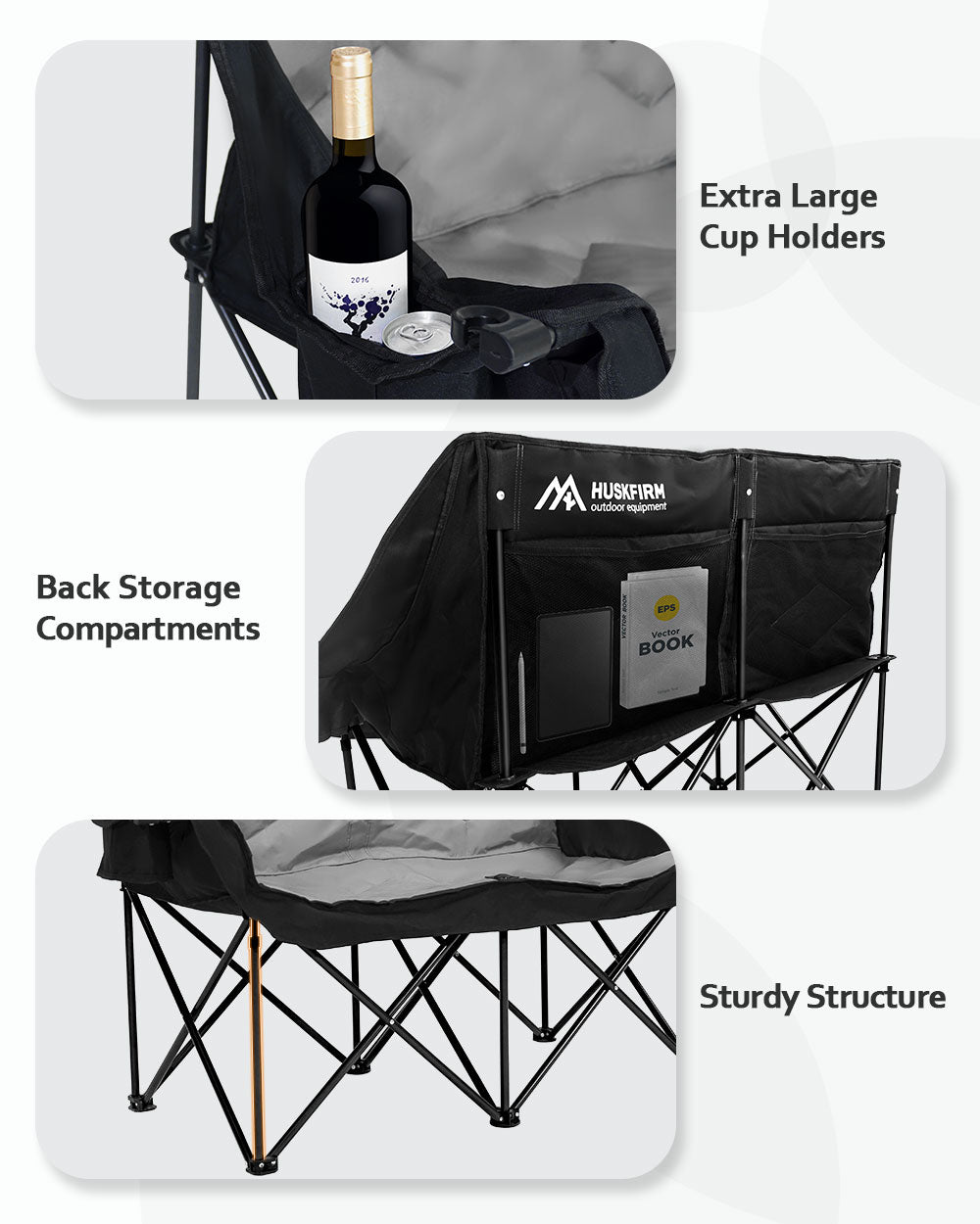 2 Person Camping Chair Oversized Loveseat Camping Chair