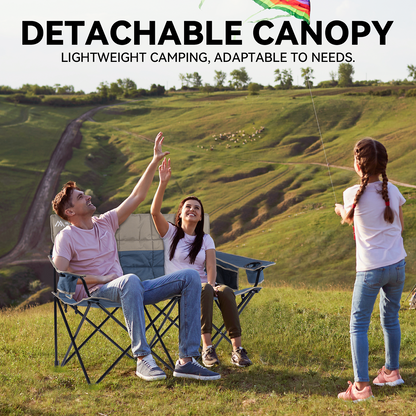 Double Beach Chair With Canopy Shade