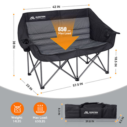 Heated Double Camping Chair（Battery Not Included）